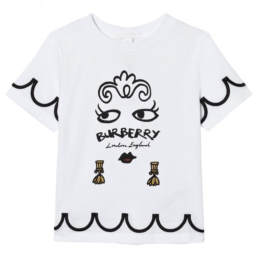 Burberry Lady Print Tee White T-Paita
