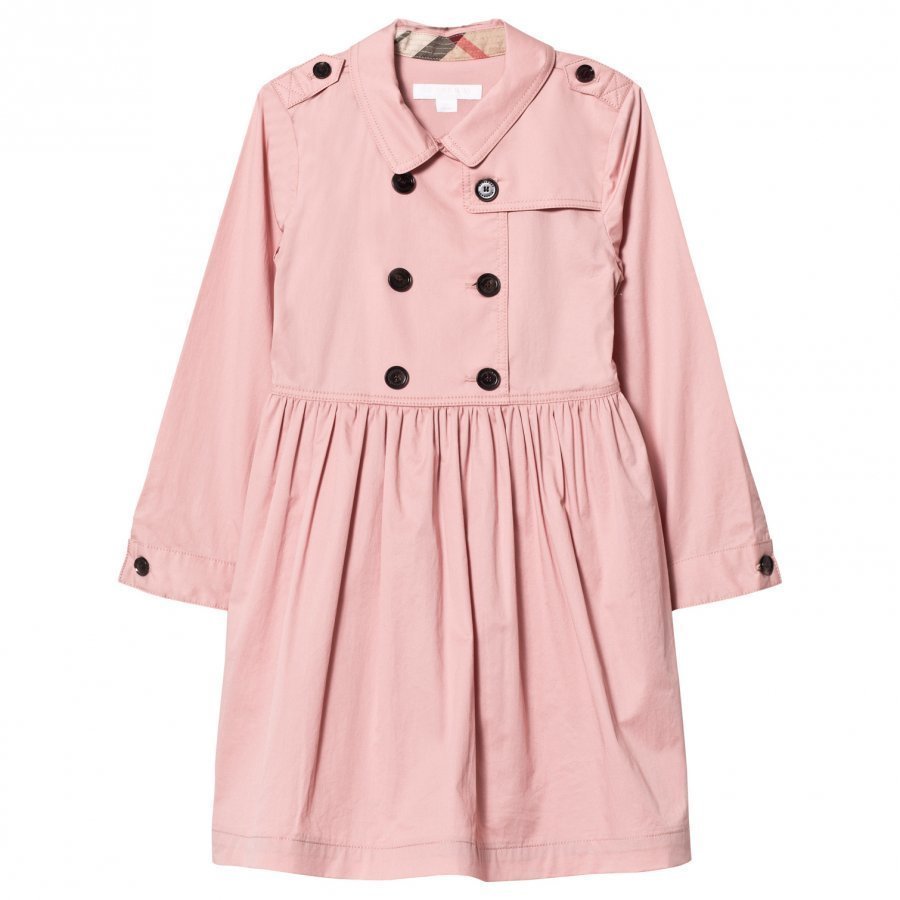 Burberry Pale Rose Stretch Cotton Trench Dress Mekko