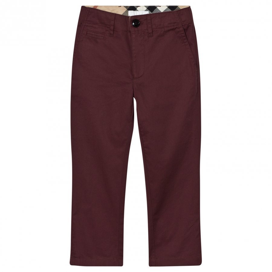 Burberry Teo Chinos Burgundy Chinos Housut