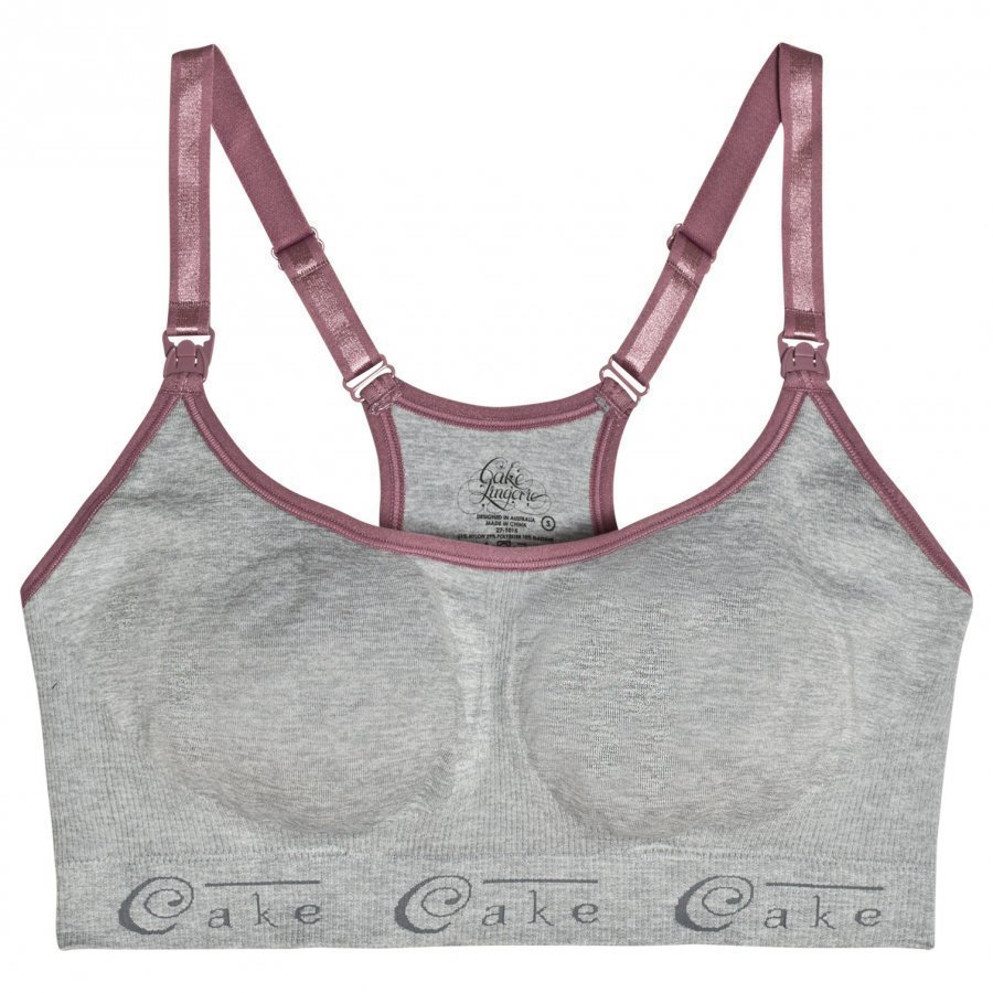 Cake Lingerie Cotton Candy Racerback Seamless Nursing Bra Heather Grey Imetysliivit