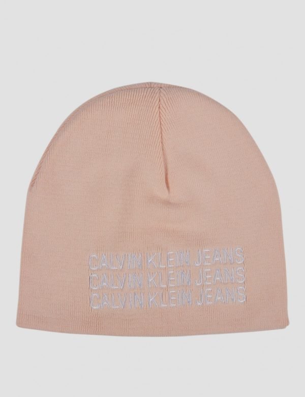 Calvin Klein Basic Knitted Beanie Hattu Vaaleanpunainen