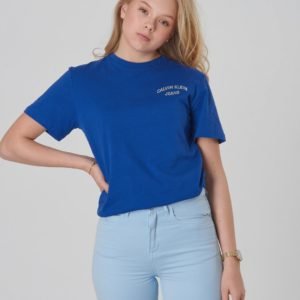 Calvin Klein Chest Logo Oco Tee T-Paita Sininen