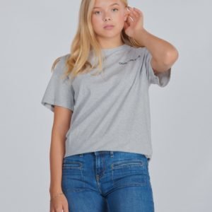 Calvin Klein Chest Logo Regular Top T-Paita Harmaa