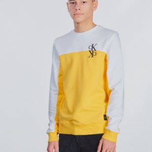 Calvin Klein Colour Block Monogram Sweatshirt Neule Keltainen