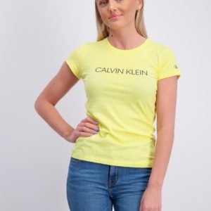 Calvin Klein Institutional Slim T Shirt T-Paita Keltainen