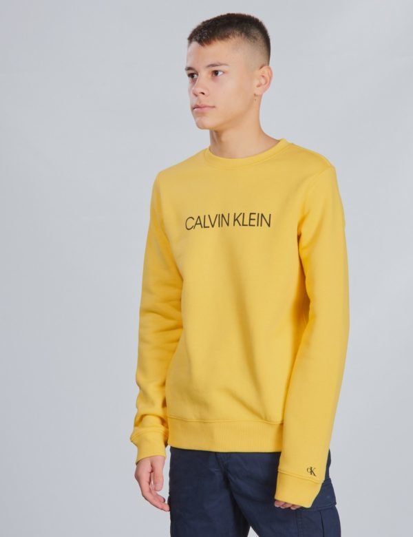Calvin Klein Institutional Sweatshirt Neule Keltainen