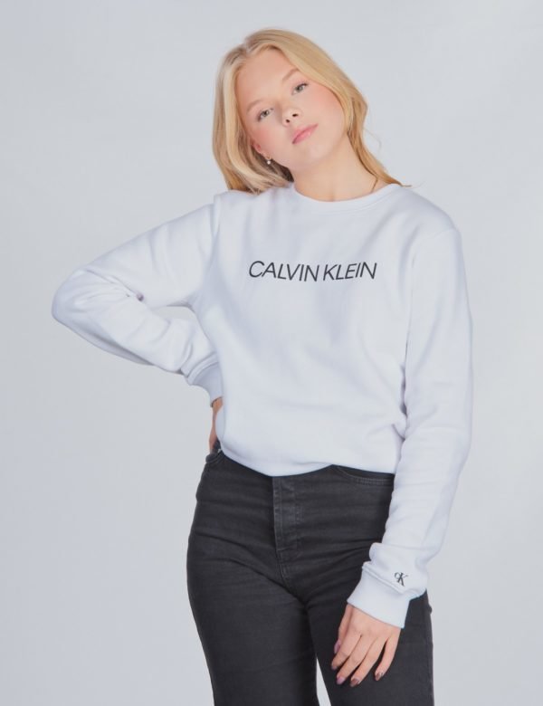 Calvin Klein Institutional Sweatshirt Neule Valkoinen