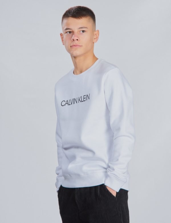 Calvin Klein Institutional Sweatshirt Neule Valkoinen