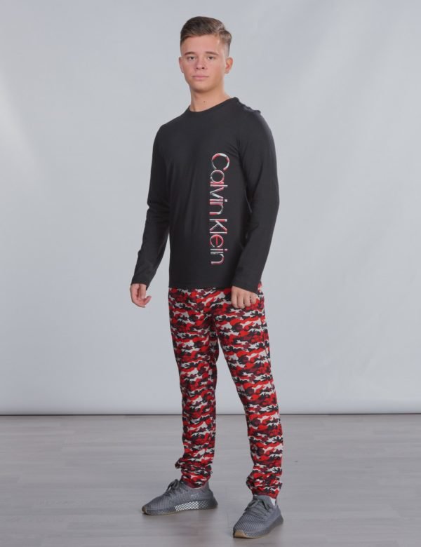 Calvin Klein Knit Pj Set Pyjama Musta