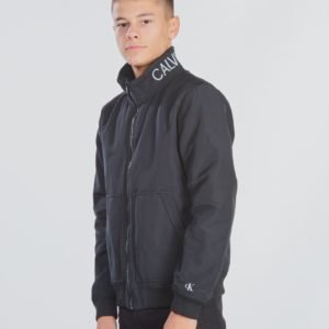 Calvin Klein Logo Bomber Jacket Takki Musta