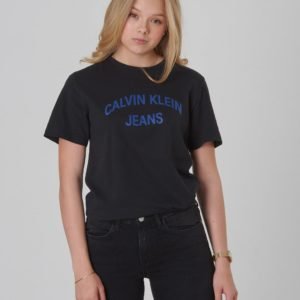 Calvin Klein Logo Organic Cotton Tee T-Paita Musta