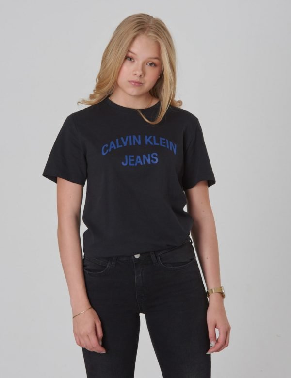 Calvin Klein Logo Organic Cotton Tee T-Paita Musta