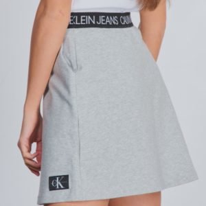 Calvin Klein Logo Waistband Skirt Hame Harmaa