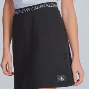 Calvin Klein Logo Waistband Skirt Hame Musta