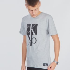 Calvin Klein Mirror Monogram T Shirt T-Paita Harmaa