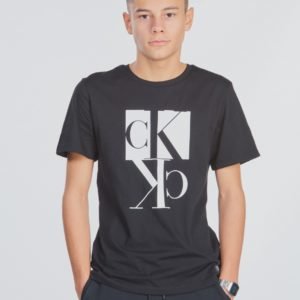 Calvin Klein Mirror Monogram T Shirt T-Paita Musta