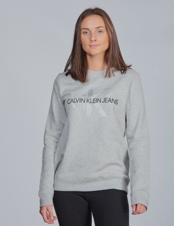 Calvin Klein Monogram Crew Sweatshirt Neule Harmaa