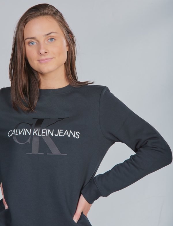 Calvin Klein Monogram Crew Sweatshirt Neule Musta