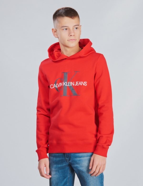 Calvin Klein Monogram Hoodie Huppari Punainen