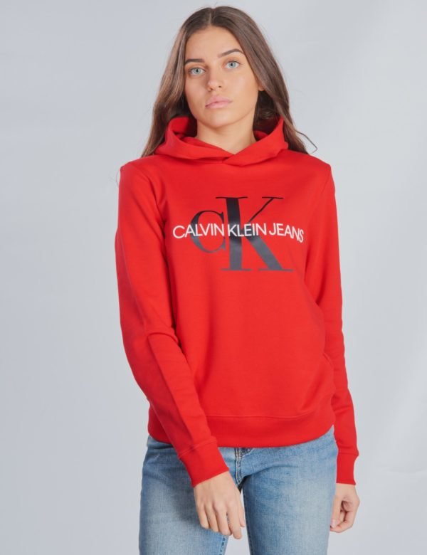 Calvin Klein Monogram Hoodie Huppari Punainen