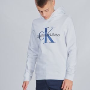 Calvin Klein Monogram Hoodie Huppari Valkoinen