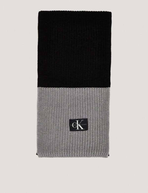 Calvin Klein Monogram Knitted Scarf Kaulaliina Musta