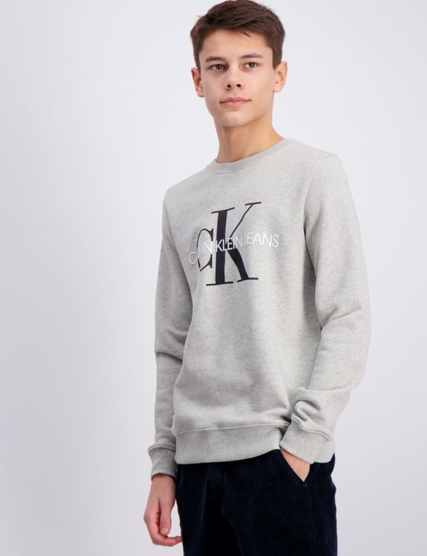 Calvin Klein Monogram Logo Sweatshirt Neule Harmaa