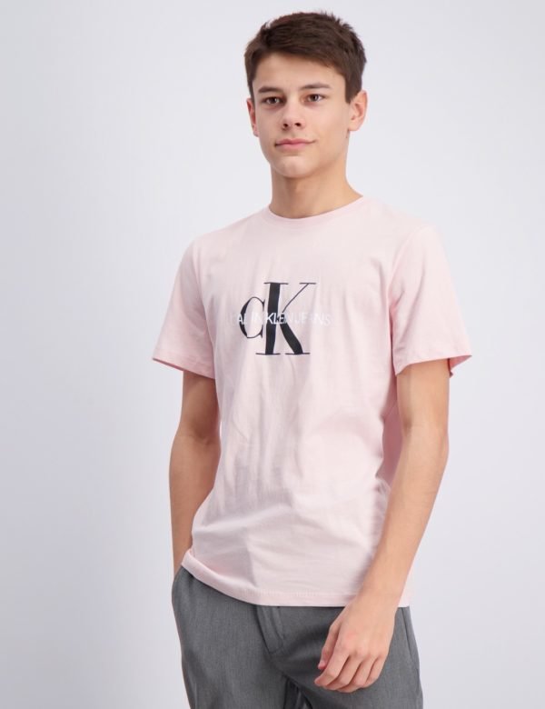 Calvin Klein Monogram Logo T Shirt T-Paita Vaaleanpunainen