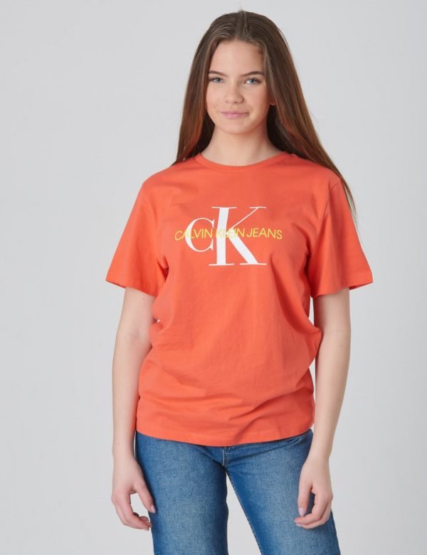 Calvin Klein Monogram Oco Regular Tee T-Paita Oranssi