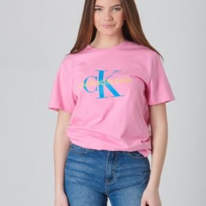 Calvin Klein Monogram Oco Regular Tee T-Paita Vaaleanpunainen