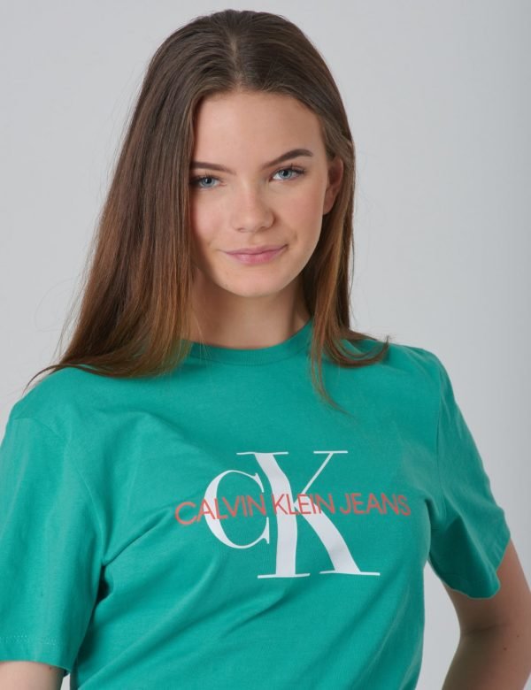 Calvin Klein Monogram Oco Tee T-Paita Vihreä