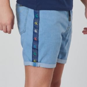 Calvin Klein Monogram Short Boy Mid Blue Shortsit Sininen