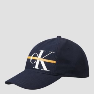 Calvin Klein Monogram Stripe Cap Lippis Sininen