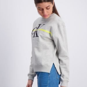 Calvin Klein Monogram Stripe Sweatshirt Neule Harmaa