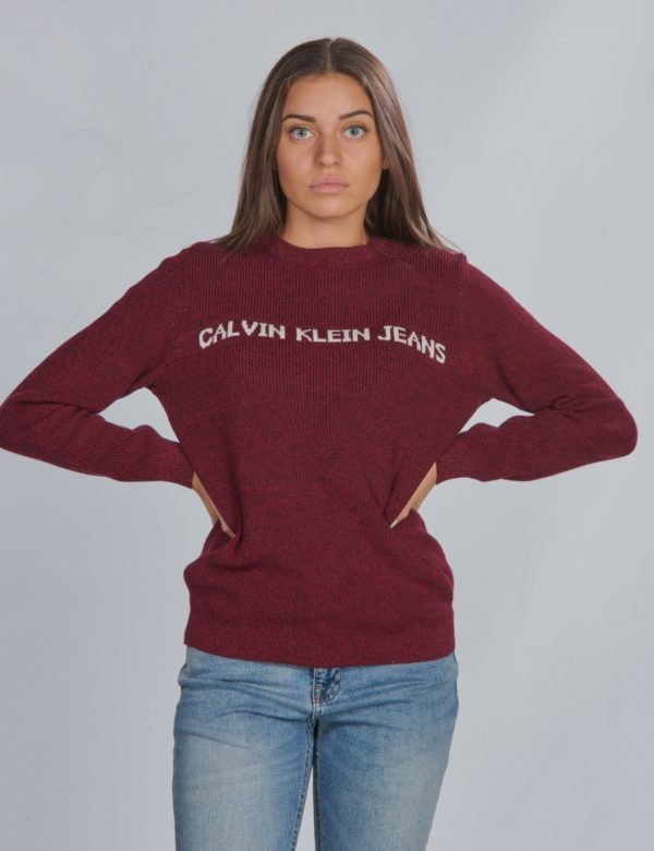 Calvin Klein Oco Mixed Yarn Sweater Neule Punainen