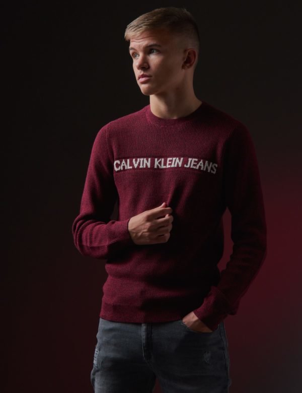 Calvin Klein Oco Mixed Yarn Sweater Neule Punainen