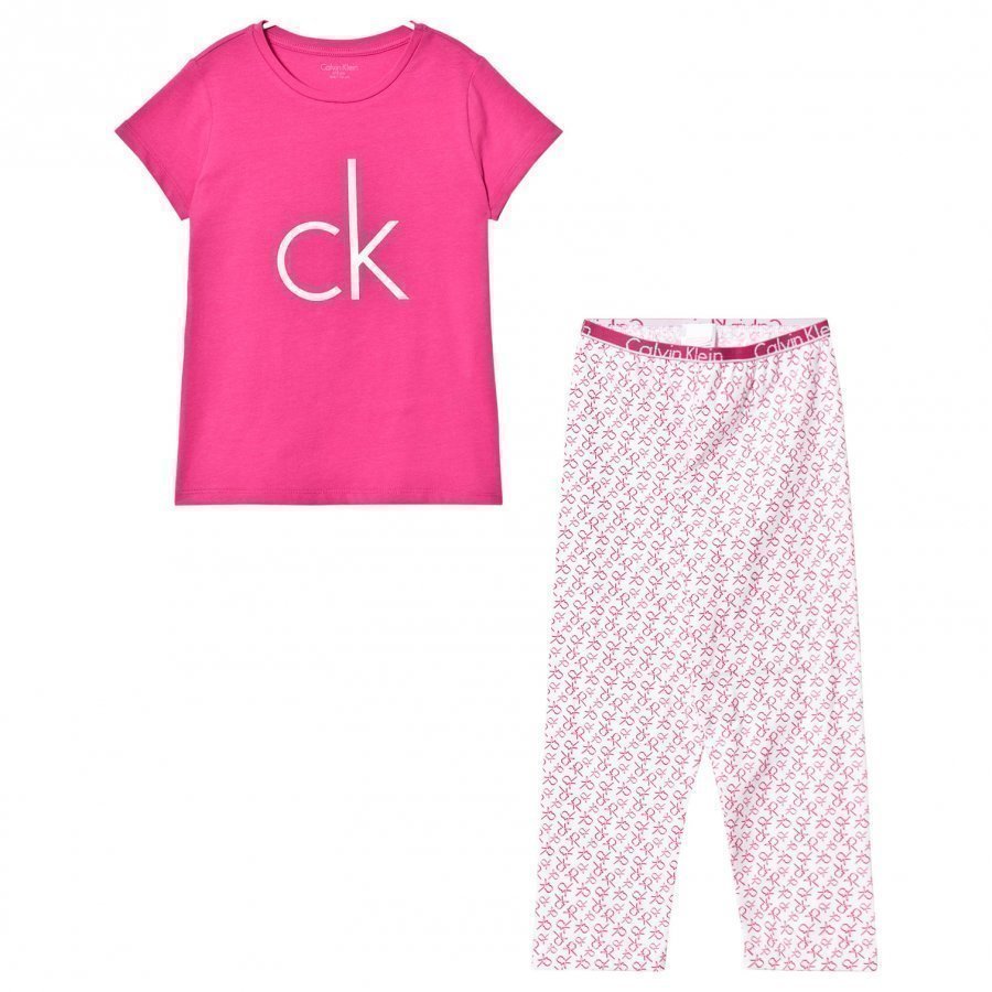 Calvin Klein Pink Branded Pyjamas Yöpuku