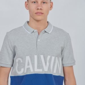 Calvin Klein Pique Calvin Chest Regular Polo Pikee Harmaa