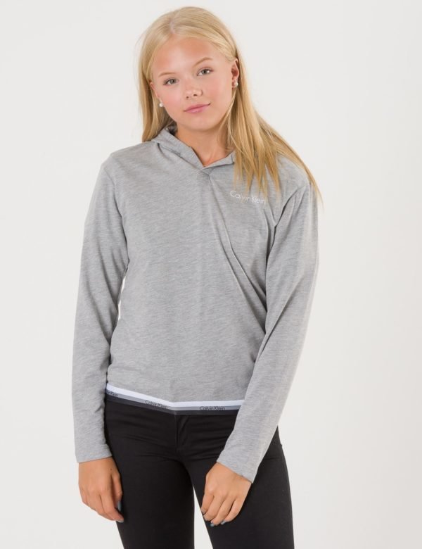 Calvin Klein Pull Over Hoodie Huppari Harmaa