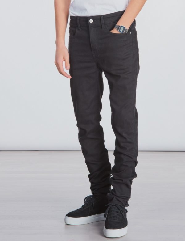 Calvin Klein Skinny Sust Black Stretch Farkut Musta