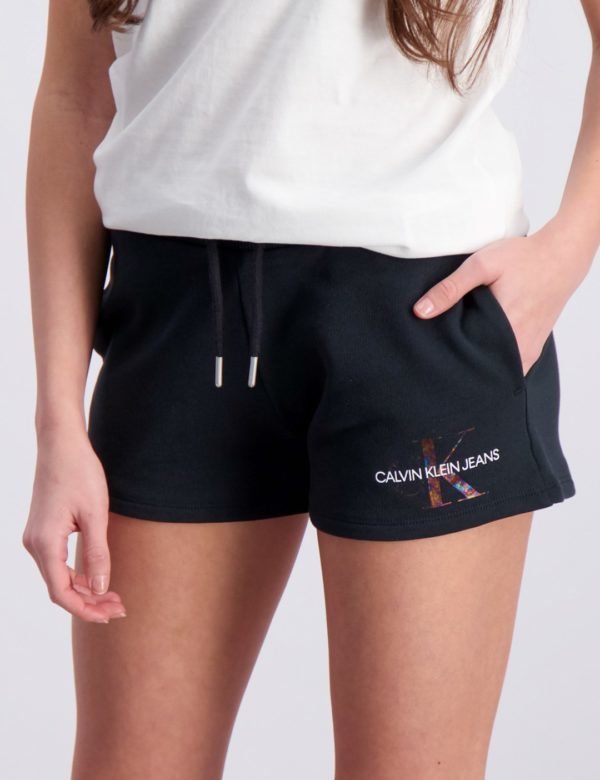 Calvin Klein Small Monogram Short Shortsit Musta