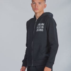 Calvin Klein Soft Logo Zip Hoodie Huppari Musta