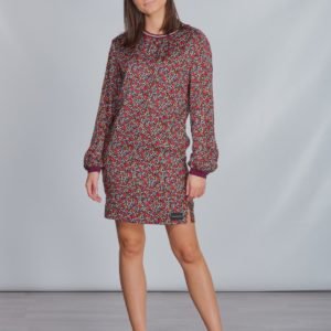 Calvin Klein Varsity Flower Ls Dress Mekko Punainen