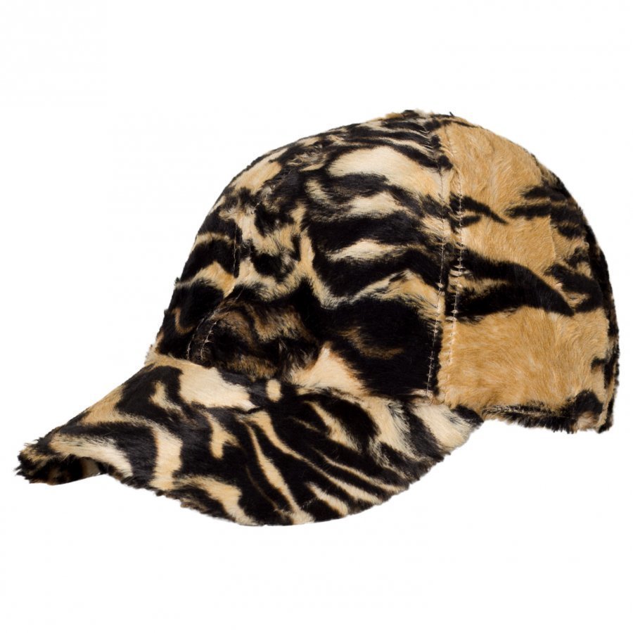 Caroline Bosmans Furry Bow Cap Tiger Lippis