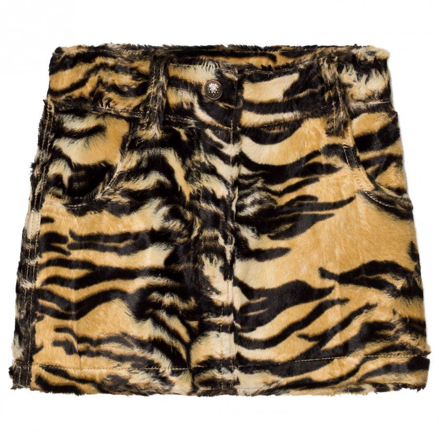 Caroline Bosmans Furry Skirt Tiger Lyhyt Hame