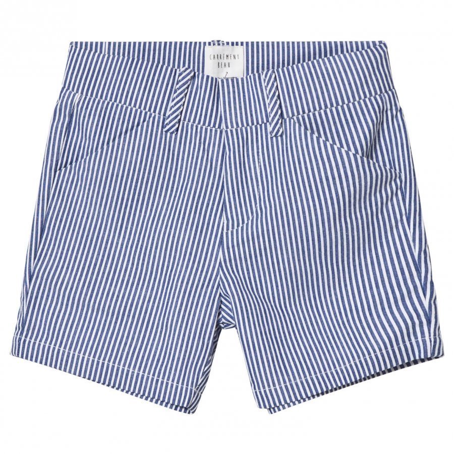 Carrément Beau Blue And White Stripe Cotton Shorts Shortsit
