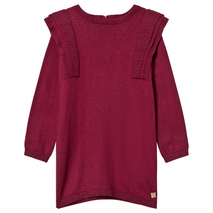 Carrément Beau Burgundy Knit Sweater Dress Mekko