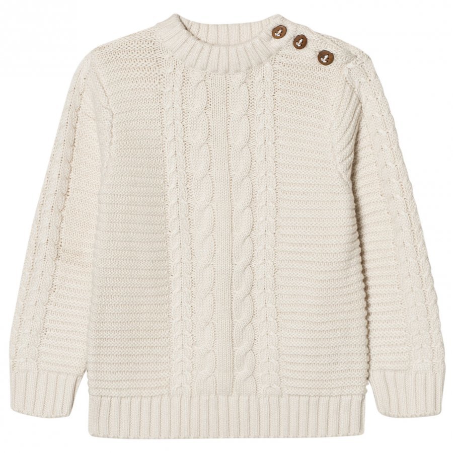 Carrément Beau Cream Cable Rib Knit Jumper Paita