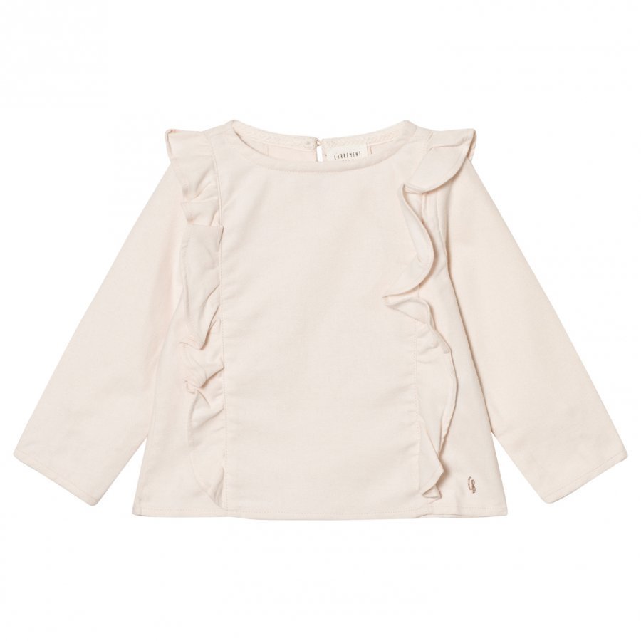 Carrément Beau Cream Frill Front Blouse Pusero