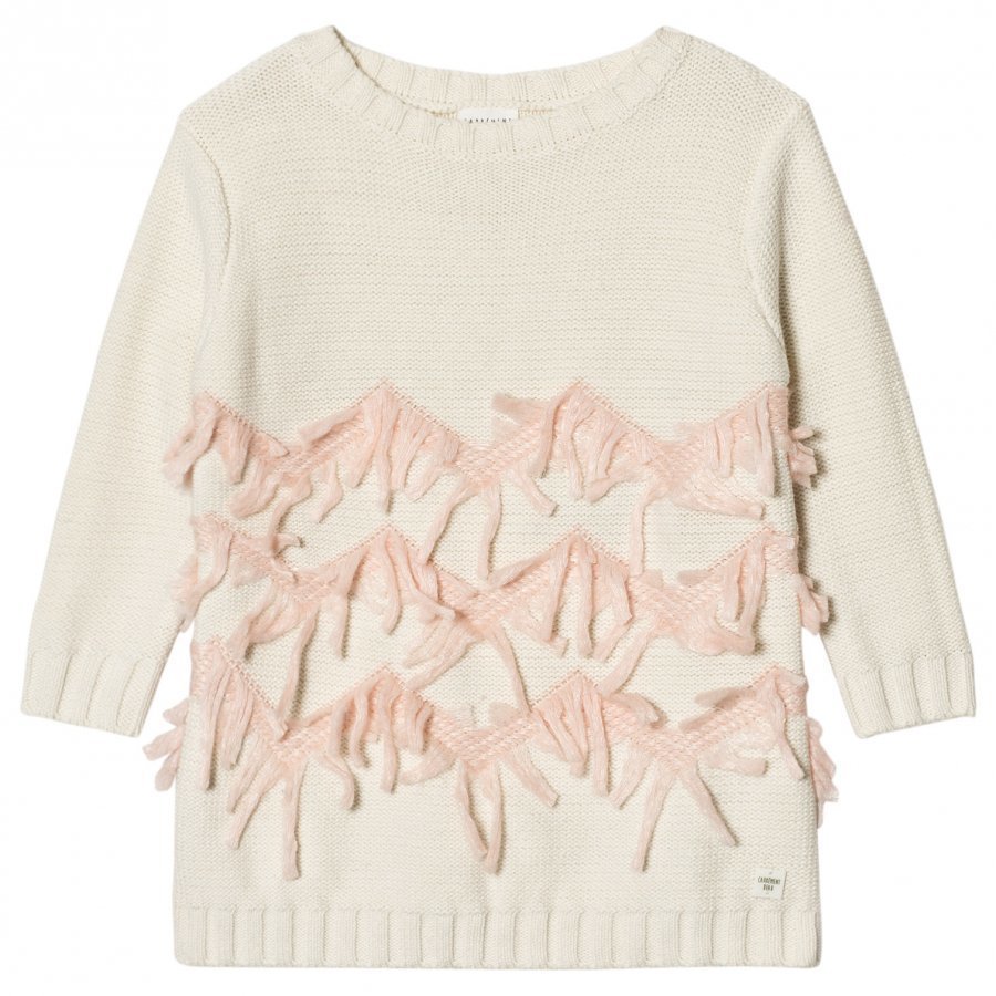 Carrément Beau Cream Knit Sweater Dress Juhlamekko